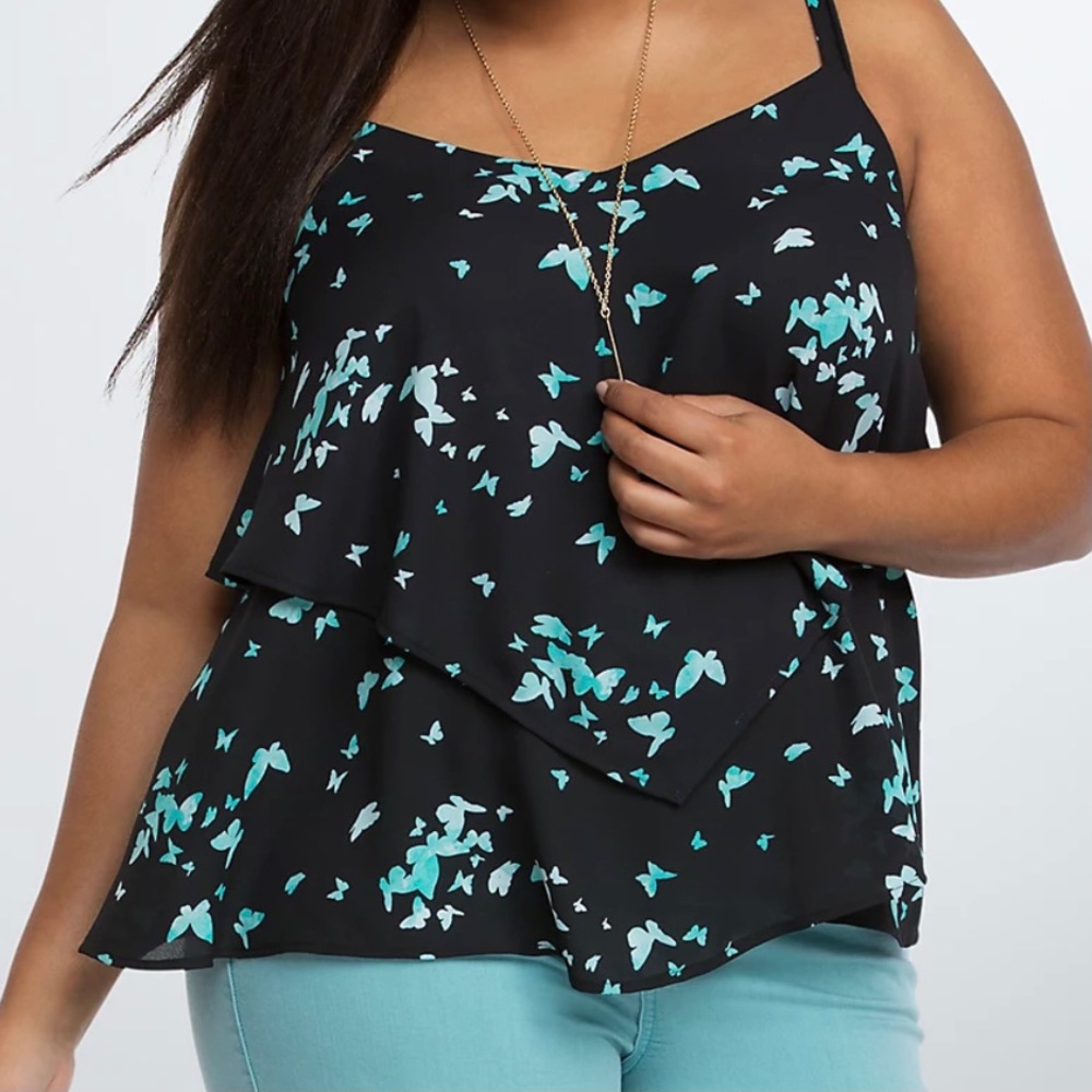 Torrid Criss Cross Back Layered Cami Plus Size Top
